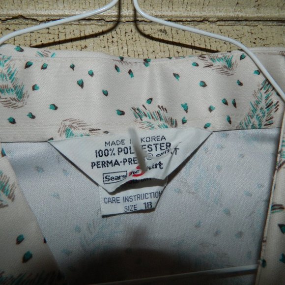 Womens Vintage Sears The Shirt Perma Prest Blouse Lot of 2 Size 18 (P-6) - Picture 4 of 7